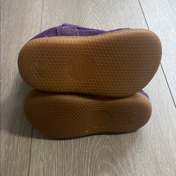 Live and Luca Toddler Girls Sz 6 6T 6c Purple Suede Button Leather Boots Tall - Picture 6 of 8